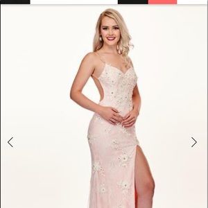 Rachel Allan 6640 Floral appliquéd Gown size 0